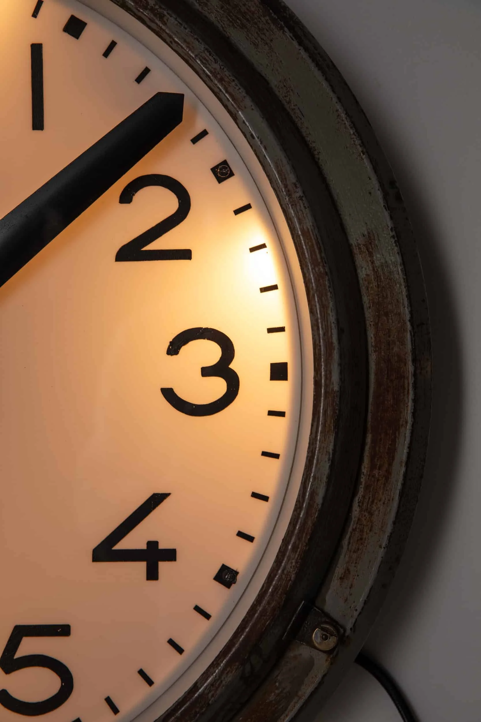 インテリア時計 brillie france vintage wall clock Large Illuminated French Brillie Wall Clock — Antiques Workshop